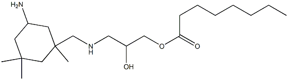 3-[[N-(3-Octanoyloxy-2-hydroxypropyl)amino]methyl]-3,5,5-trimethylcyclohexylamine Struktur