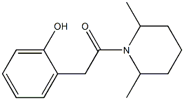 2-[[(2,6-Dimethylpiperidin-1-yl)carbonyl]methyl]phenol Struktur