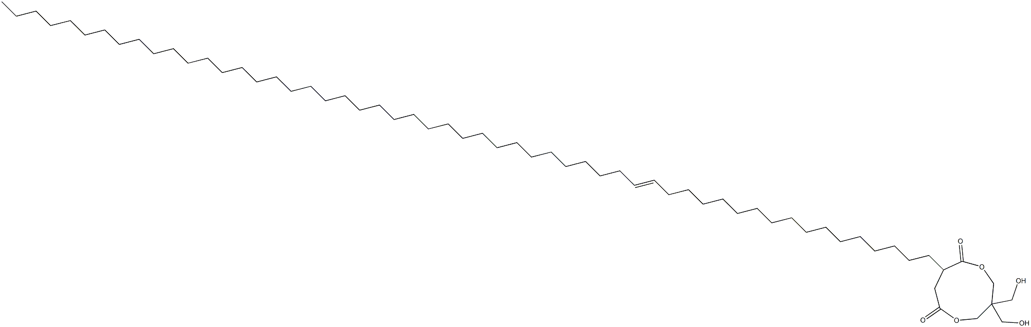 3,3-Bis(hydroxymethyl)-8-(17-pentapentacontenyl)-1,5-dioxacyclononane-6,9-dione Struktur