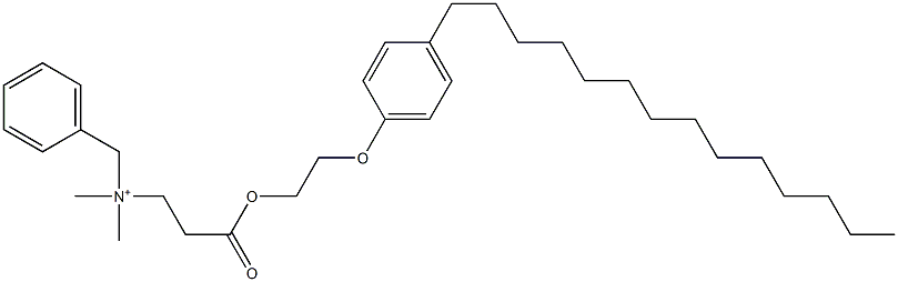 N,N-Dimethyl-N-benzyl-N-[2-[[2-(4-tetradecylphenyloxy)ethyl]oxycarbonyl]ethyl]aminium Struktur