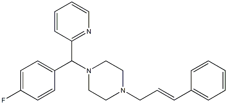 1-[(4-Fluorophenyl)-2-pyridinylmethyl]-4-(3-phenyl-2-propenyl)piperazine Struktur