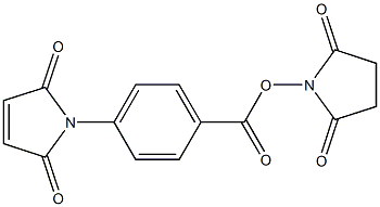 4-(2,5-Dioxo-2,5-dihydro-1H-pyrrole-1-yl)benzoic acid succinimidyl ester Struktur