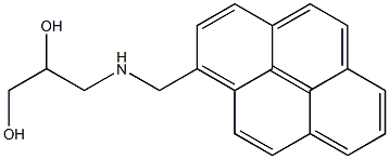 1-(2,3-Dihydroxypropylaminomethyl)pyrene Struktur