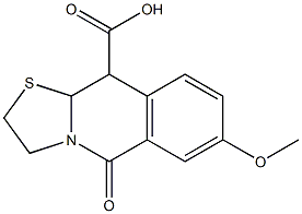 2,3,10,10a-Tetrahydro-7-methoxy-5-oxo-5H-thiazolo[3,2-b]isoquinoline-10-carboxylic acid Struktur