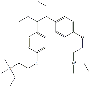 N,N'-[(1,2-Diethylethylene)bis(p-phenyleneoxyethylene)]bis(N,N-dimethylethanaminium) Struktur