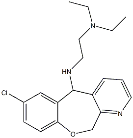 5,11-Dihydro-5-(2-diethylaminoethylamino)-7-chloro[1]benzoxepino[3,4-b]pyridine Struktur