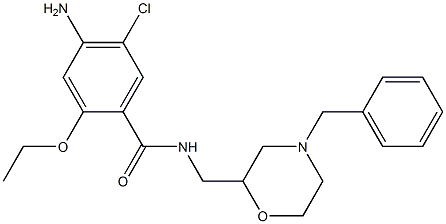 N-(4-Benzylmorpholin-2-ylmethyl)-4-amino-5-chloro-2-ethoxybenzamide Struktur