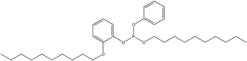 Phosphorous acid 2-(decyloxy)decyldiphenyl ester Struktur