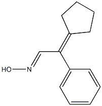 2-Phenyl-2-cyclopentylideneacetaldehyde oxime Struktur