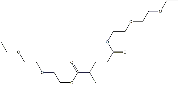 2-Methylglutaric acid bis[2-(2-ethoxyethoxy)ethyl] ester Struktur