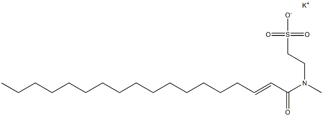 N-(2-Octadecenoyl)-N-methyltaurine potassium salt Struktur