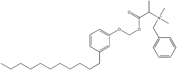 N,N-Dimethyl-N-benzyl-N-[1-[[(3-undecylphenyloxy)methyl]oxycarbonyl]ethyl]aminium Struktur