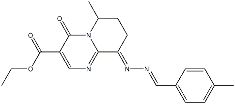 9-[2-(4-Methylbenzylidene)hydrazono]-6-methyl-6,7,8,9-tetrahydro-4-oxo-4H-pyrido[1,2-a]pyrimidine-3-carboxylic acid ethyl ester Struktur