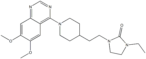 1-[2-[1-(6,7-Dimethoxyquinazolin-4-yl)piperidin-4-yl]ethyl]-3-ethylimidazolidin-2-one Struktur