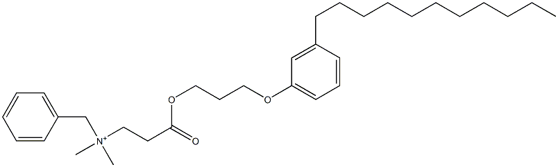 N,N-Dimethyl-N-benzyl-N-[2-[[3-(3-undecylphenyloxy)propyl]oxycarbonyl]ethyl]aminium Struktur