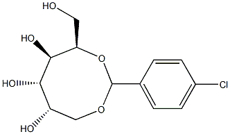 2-O,6-O-(4-Chlorobenzylidene)-L-glucitol Struktur