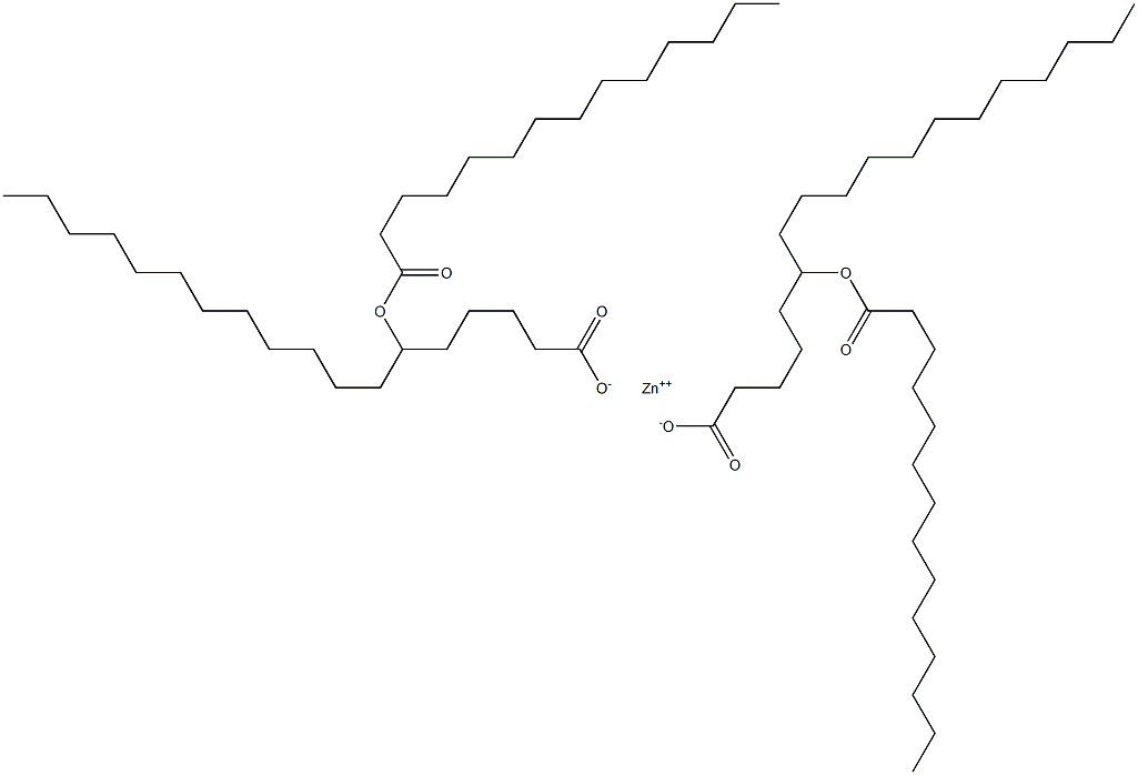 Bis(6-myristoyloxystearic acid)zinc salt Struktur