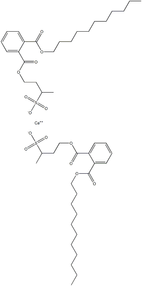 Bis[4-[(2-undecyloxycarbonylphenyl)carbonyloxy]butane-2-sulfonic acid]calcium salt Struktur