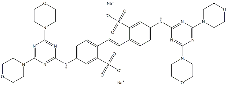 4,4'-Bis(4,6-dimorpholino-1,3,5-triazin-2-ylamino)-2,2'-stilbenedisulfonic acid disodium salt Struktur