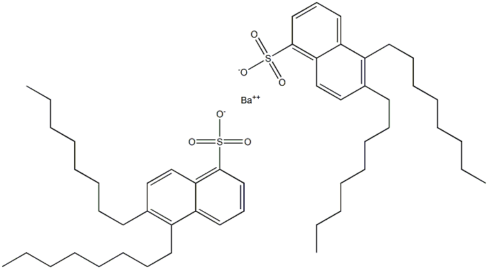 Bis(5,6-dioctyl-1-naphthalenesulfonic acid)barium salt Struktur