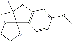 2,2-Dimethyl-5-methoxyspiro[indane-1,2'-[1,3]dithiolane] Struktur