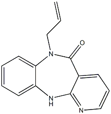 6,11-Dihydro-6-(2-propenyl)-5H-pyrido[2,3-b][1,5]benzodiazepin-5-one Struktur