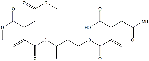 3,3'-[1-Methyl-1,3-propanediylbis(oxycarbonyl)]bis(3-butene-1,2-dicarboxylic acid dimethyl) ester Struktur