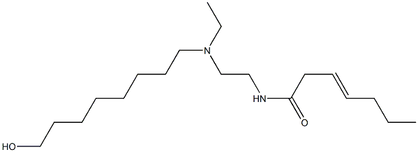 N-[2-[N-Ethyl-N-(8-hydroxyoctyl)amino]ethyl]-3-heptenamide Struktur