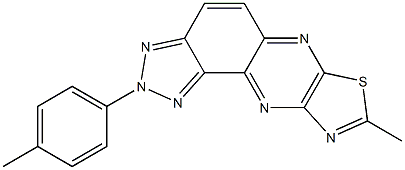 8-Methyl-2-(4-methylphenyl)-2H-thiazolo[5,4-b]-1,2,3-triazolo[4,5-f]quinoxaline Struktur