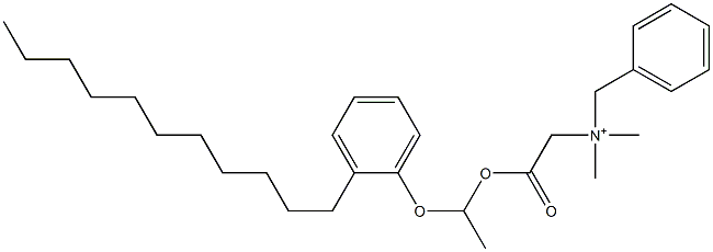 N,N-Dimethyl-N-benzyl-N-[[[1-(2-undecylphenyloxy)ethyl]oxycarbonyl]methyl]aminium Struktur