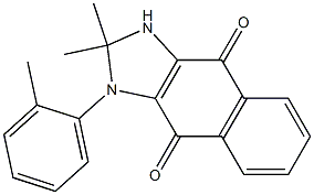 2,2-Dimethyl-2,3-dihydro-1-(2-methylphenyl)-1H-naphth[2,3-d]imidazole-4,9-dione Struktur