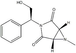 (1S,5R)-3-[(S)-1-Phenyl-2-hydroxyethyl]-6-methyl-3,6-diazabicyclo[3.1.0]hexane-2,4-dione Struktur