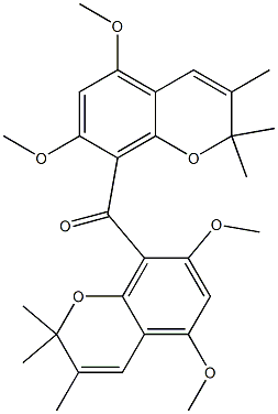 Methyl(2,2-dimethyl-5,7-dimethoxy-2H-1-benzopyran-8-yl) ketone Struktur