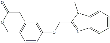 3-(1-Methyl-1H-benzimidazol-2-ylmethoxy)benzeneacetic acid methyl ester Struktur