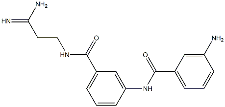 3-[(3-Aminobenzoyl)amino]-N-(3-amino-3-iminopropyl)benzamide Struktur