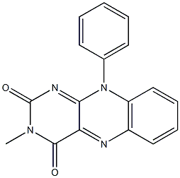 3-Methyl-10-phenyl-2,3,4,10-tetrahydropyrimido[4,5-b]quinoxaline-2,4-dione Struktur