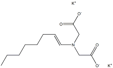 (1-Octenyl)iminodiacetic acid dipotassium salt Struktur