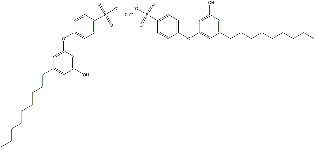 Bis(3'-hydroxy-5'-nonyl[oxybisbenzene]-4-sulfonic acid)calcium salt Struktur