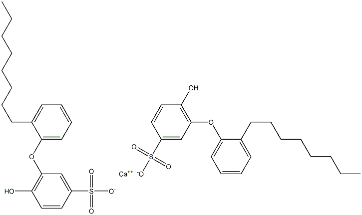 Bis(6-hydroxy-2'-octyl[oxybisbenzene]-3-sulfonic acid)calcium salt Struktur