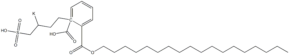 Phthalic acid 1-octadecyl 2-(3-potassiosulfobutyl) ester Struktur