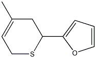 5,6-Dihydro-4-methyl-6-(2-furanyl)-2H-thiopyran Struktur