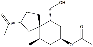 (2R,5S,6R,8S,10R)-8-Acetyloxy-10-methyl-2-(1-methylethenyl)spiro[4.5]decane-6-methanol Struktur