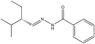 (+)-Benzoic acid N'-[(S)-2-ethyl-3-methylbutylidene] hydrazide Struktur