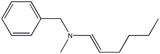 N-Methyl-N-[(E)-1-hexenyl]benzylamine Struktur