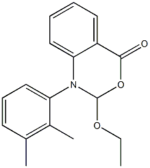 1-(2,3-Dimethylphenyl)-1,2-dihydro-2-ethoxy-4H-3,1-benzoxazin-4-one Struktur