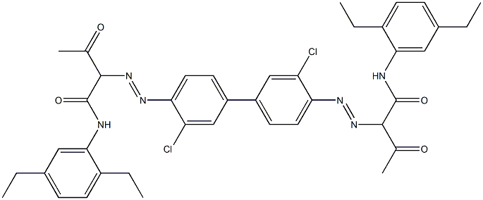 4,4'-Bis[[1-(2,5-diethylphenylamino)-1,3-dioxobutan-2-yl]azo]-3,3'-dichloro-1,1'-biphenyl Struktur