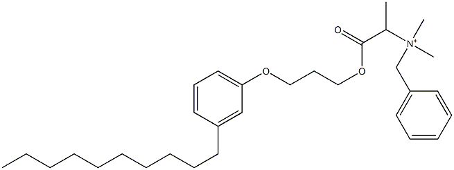 N,N-Dimethyl-N-benzyl-N-[1-[[3-(3-decylphenyloxy)propyl]oxycarbonyl]ethyl]aminium Struktur