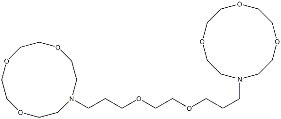 10,10'-(4,7-Dioxadecane-1,10-diyl)bis(1,4,7-trioxa-10-azacyclododecane) Struktur