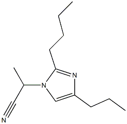 2-Butyl-1-(1-cyanoethyl)-4-propyl-1H-imidazole Struktur