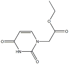 2,4-Dioxo-1,2,3,4-tetrahydropyrimidine-1-acetic acid ethyl ester Struktur